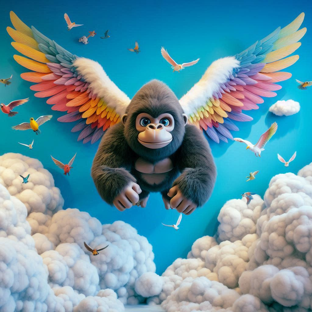 flying gorilla poster